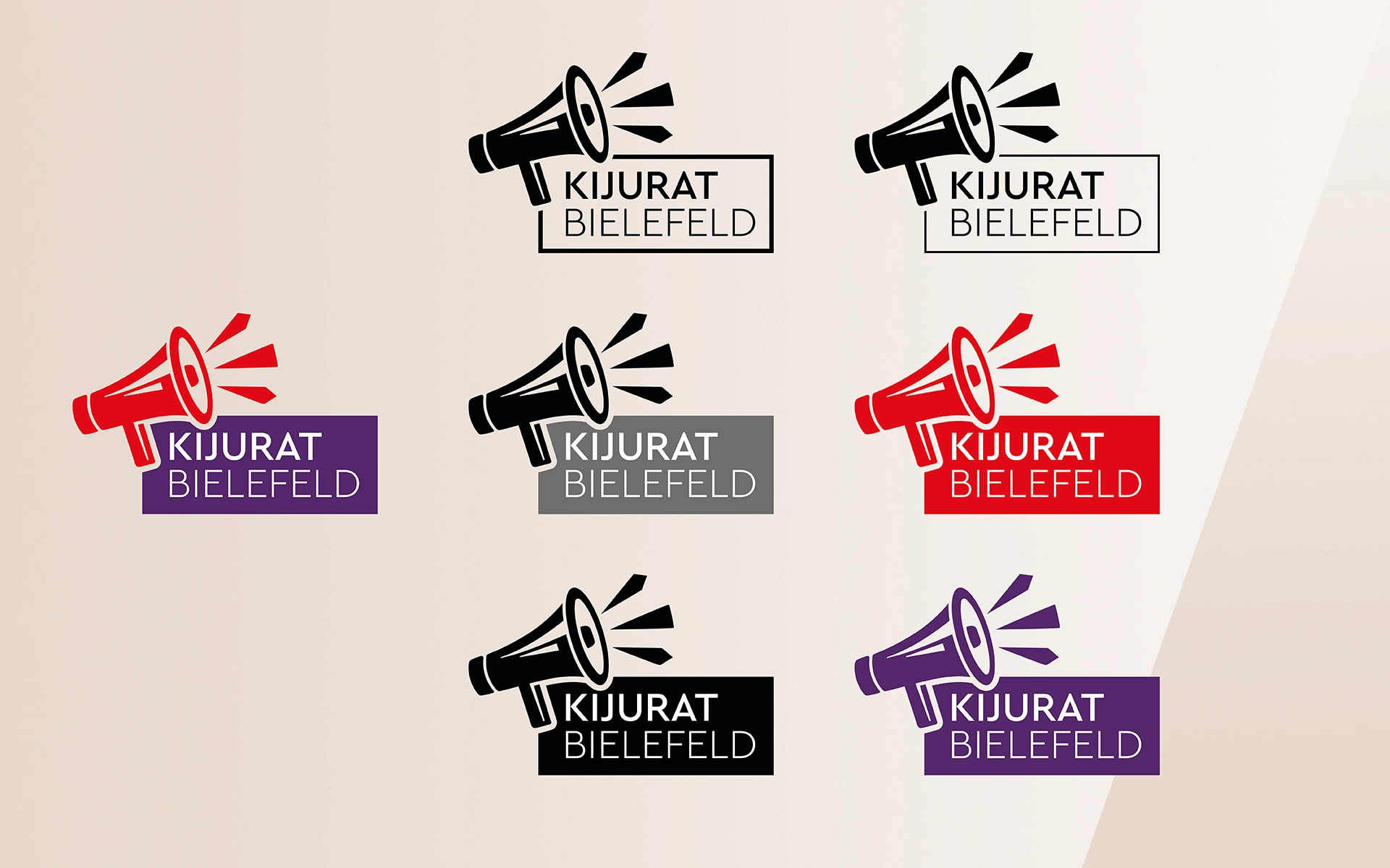Farbvarianten des KiJuRat-Logos