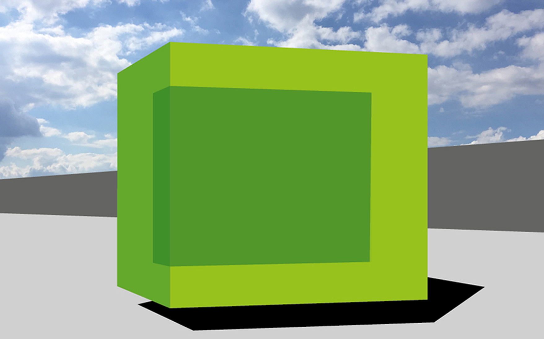 Modell eines Würfel – eines Cubes